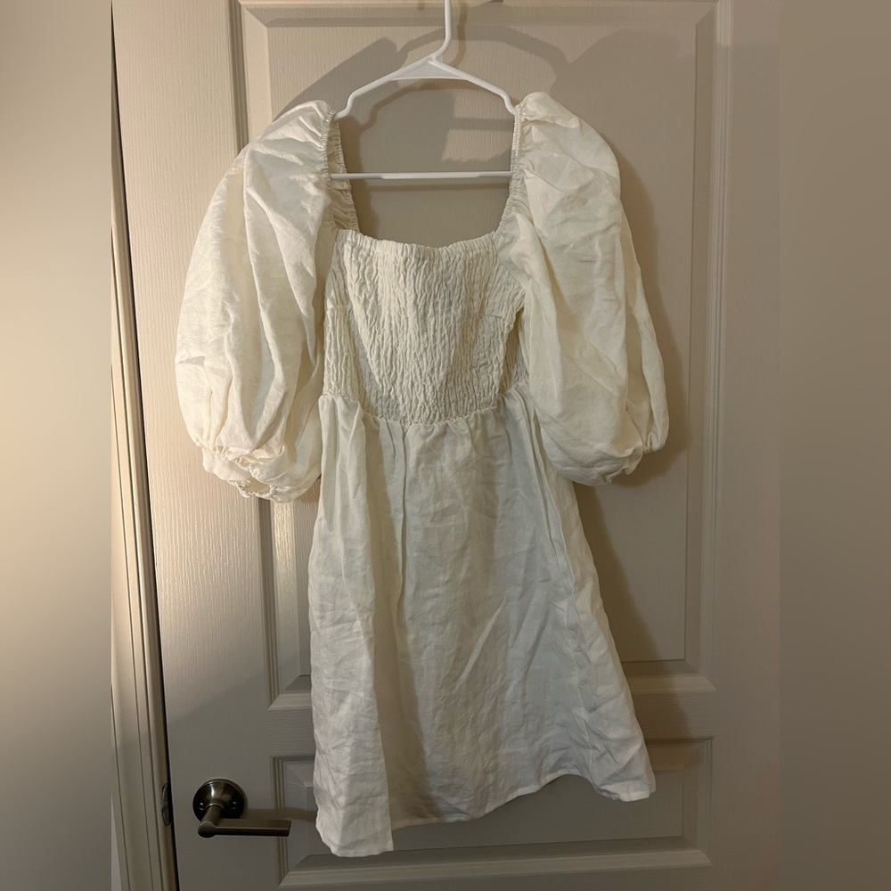 Tuckernuck White Puff Sleeve Dress
